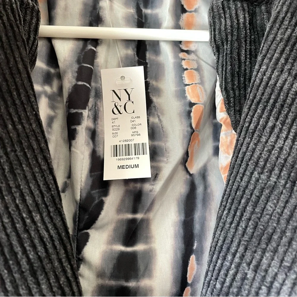 NWT NEW YORK & COMPANY Hooded Corduroy Blazer - Picture 5 of 5